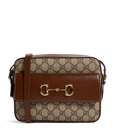 GUCCI GG Supreme Monogram Small Horsebit 1955 Shoulder .